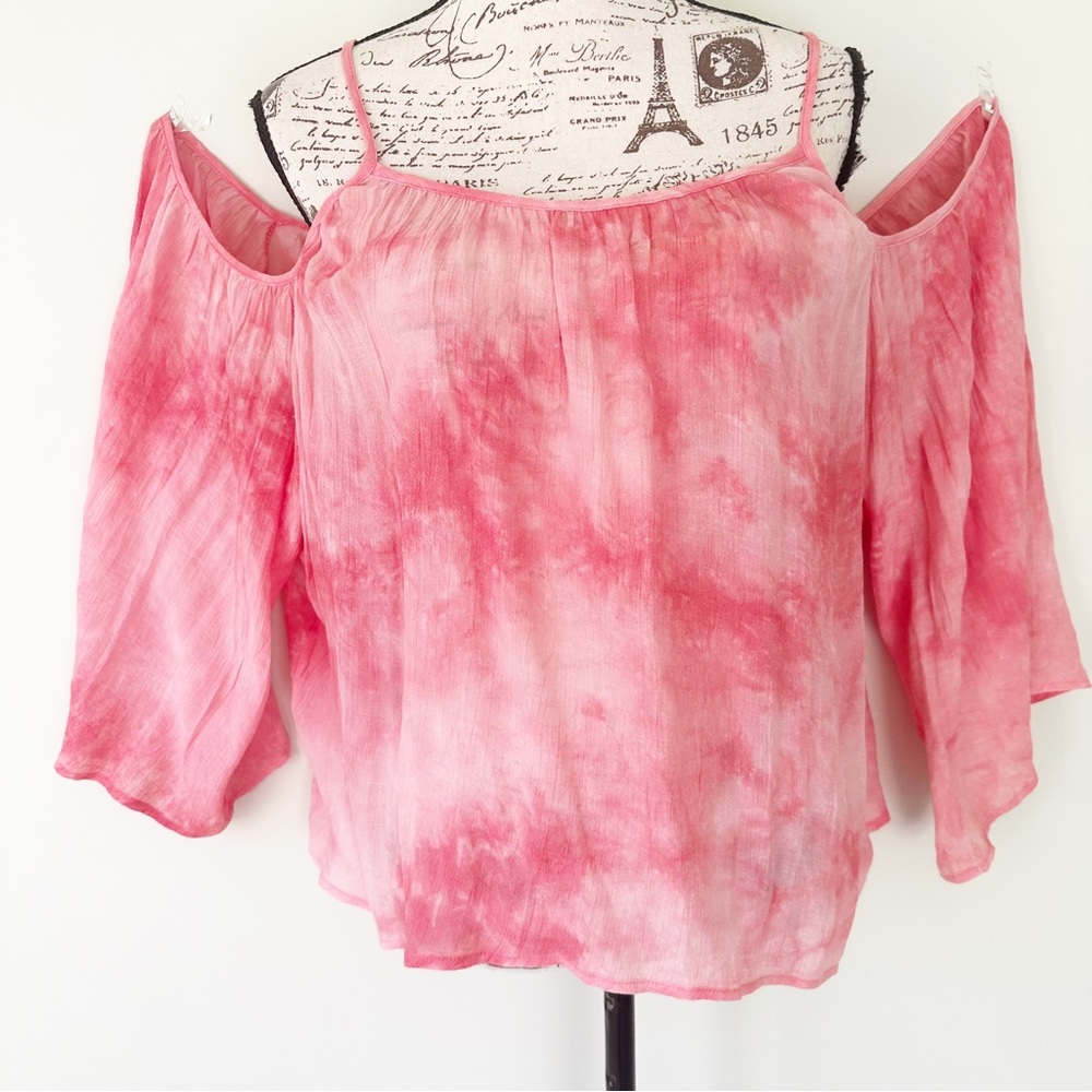 Like new Rokoko pink off the shoulder top L